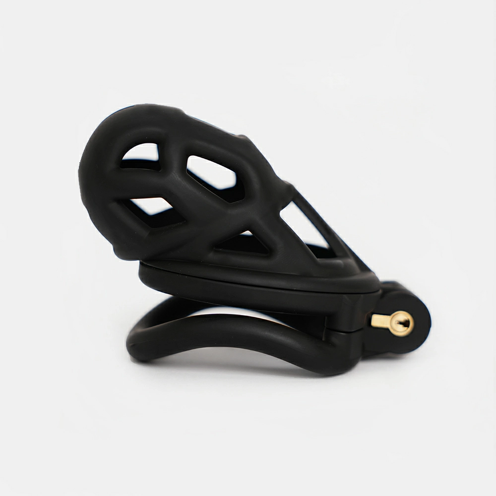 Cobra Chastity Cage Arc Ring Black -