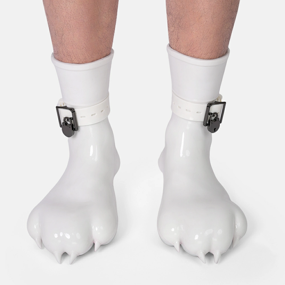 Silicone Black Canine Paw feet with Bindings