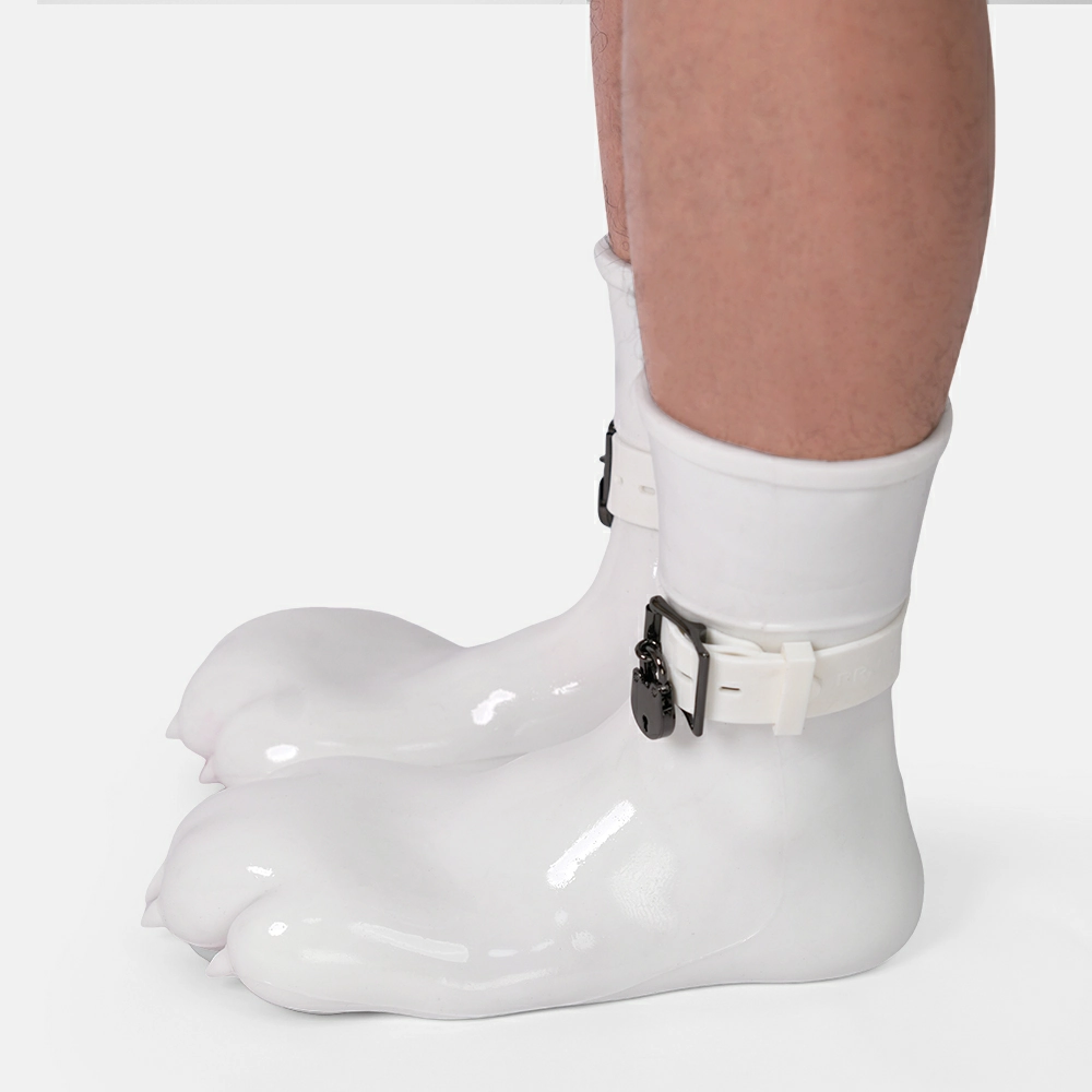 Silicone Black Canine Paw feet with Bindings
