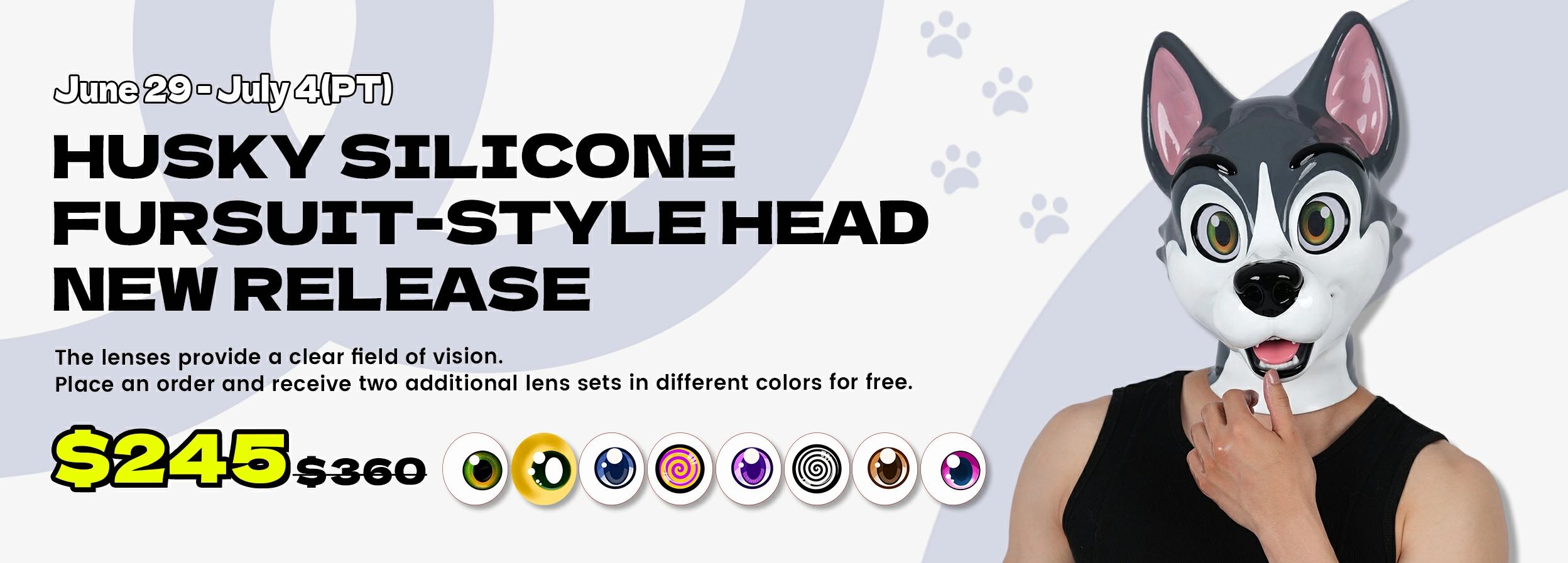 Husky Silicone Fursuit-Style Head New Release