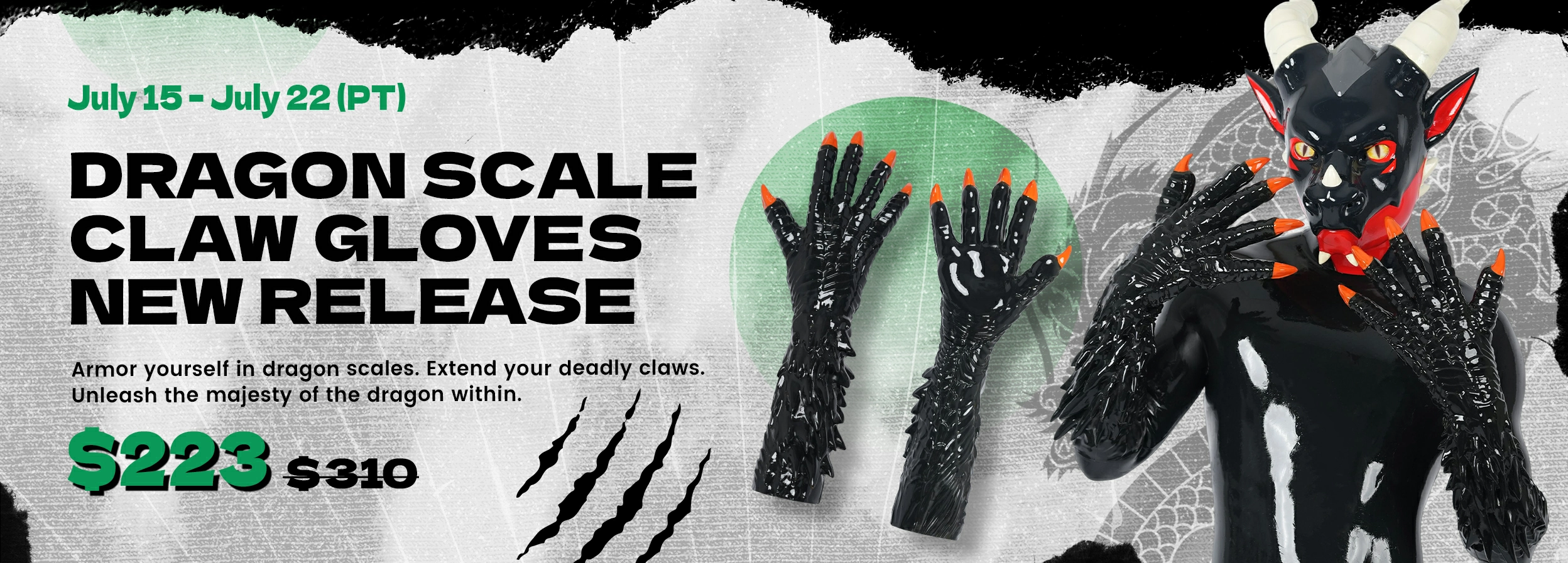 Dragon Scale Claw Gloves New Release