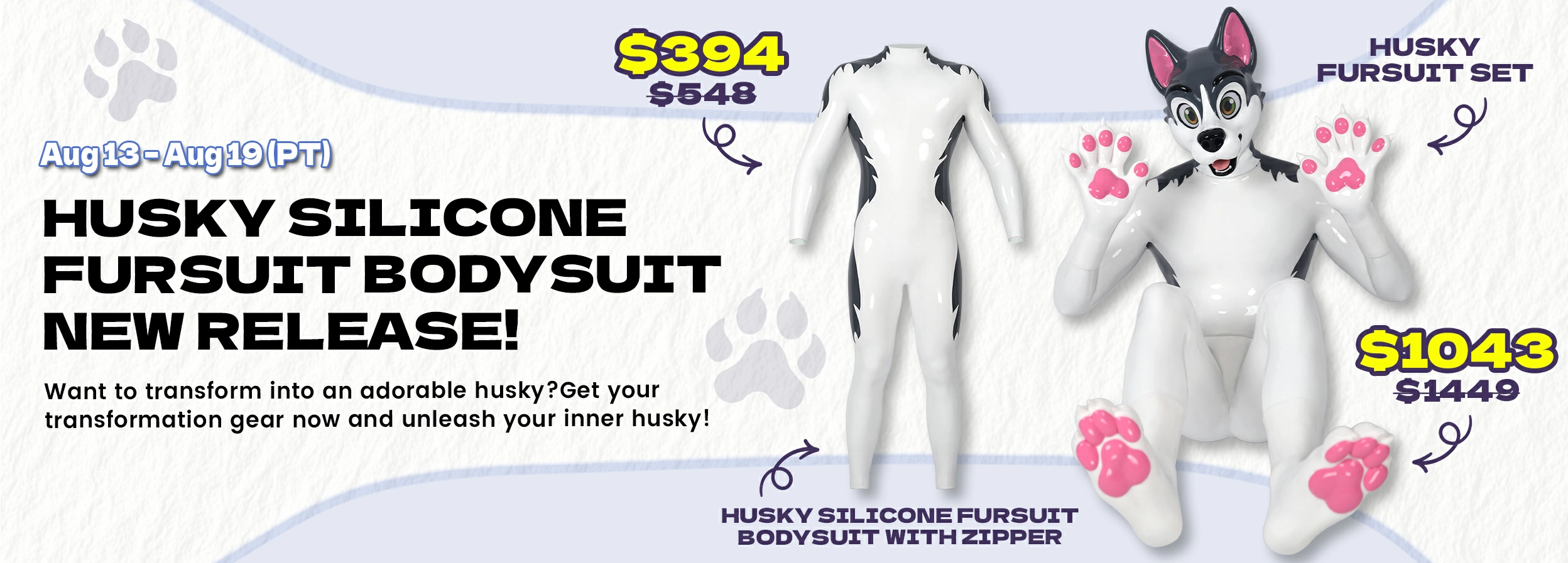Husky Silicone Fursuit bodysuit New Release!